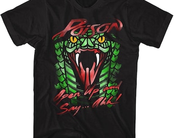 Poison Snake Black Adult T-Shirt
