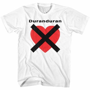 Duran Duran Heart X White Adult T-Shirt