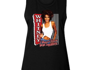Whitney Houston I Wanna Dance Black Women's Muscle Tank Top