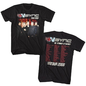 T-shirt adulte noir NSYNC 2000 Tour