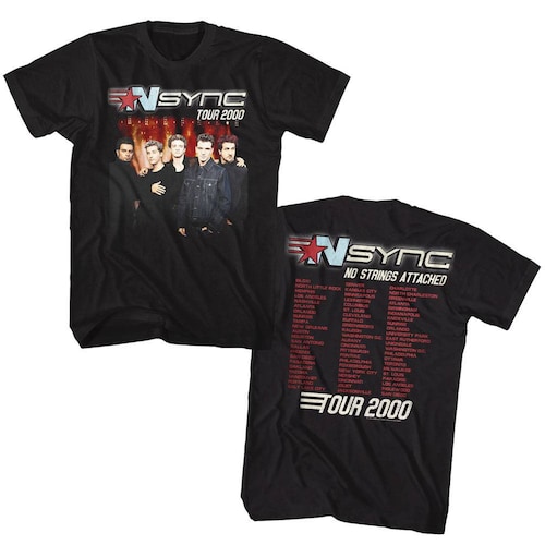 NSYNC 2000 Tour Black Adult Tshirt Etsy