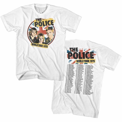 The Police '79 World Tour White Adult T-shirt - Etsy