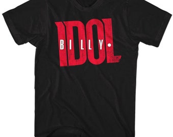 Billy Idol Logo Black Adult T-Shirt