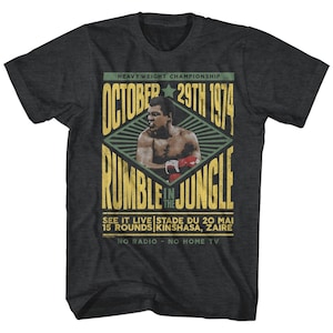 Muhammed Ali Rumble Black Heather Erwachsenen-T-Shirt