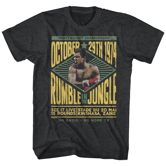 Muhammad Ali Rumble Black Heather Adult T-Shirt