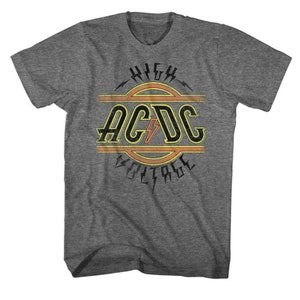 AC/DC High Voltage Graphite Heather Adult T-Shirt