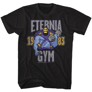 Masters Of The Universe Eternia Gym Black Adult T-Shirt