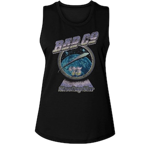 バッドカンパニー シューティングスター パステル ブラック レディース マッスルタンクトップ Tシャツ