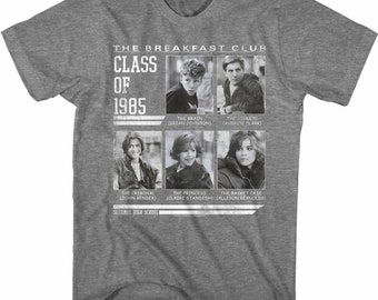 Camiseta para adultos color grafito jaspeado del anuario de la clase 85 del Club del Desayuno