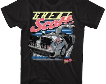 Back to the Future Great Scott Black Adult T-Shirt