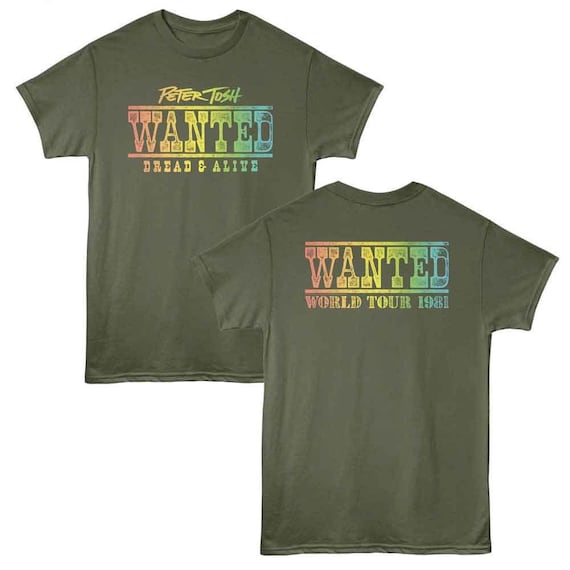 Peter Tosh Wanted World Tour Military Green T-shirt - Etsy