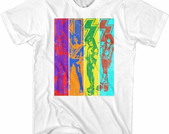Kiss Color Kiss White Adult T-Shirt