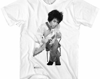 Jimi Hendrix Jimi Hendrix White Adult T-Shirt