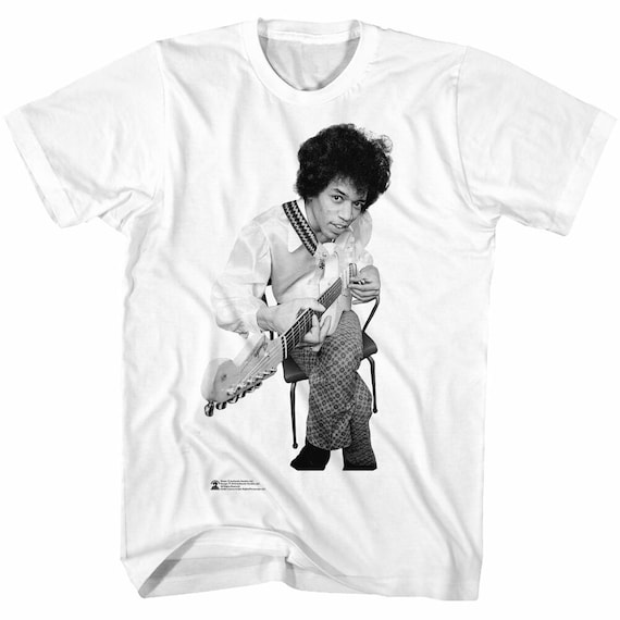 Jimi Hendrix Jimi Hendrix White Adult T-shirt - Etsy