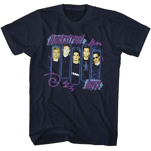 Camiseta azul marino para adultos con las cajas de los Backstreet Boys