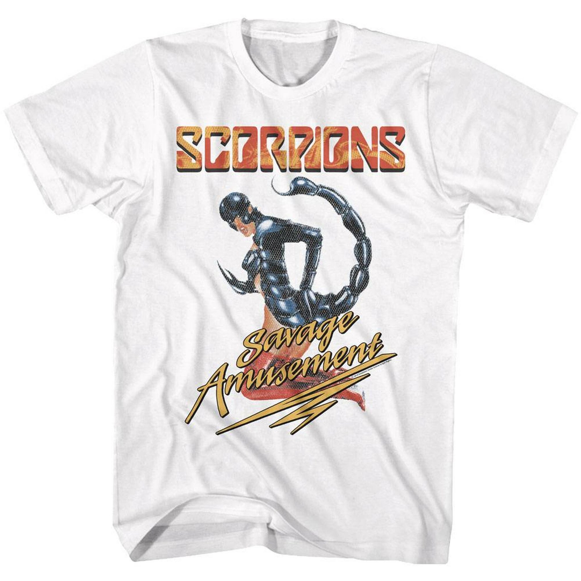 Discover Scorpions Savage Ein weies Erwachsenen T-Shirt