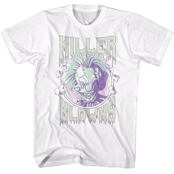 white klows Killer Klowns From Outer Space Pastel Popcorn White T-shirt