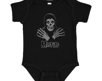 Misfits Crossed Hands Infant Baby Romper Shirt