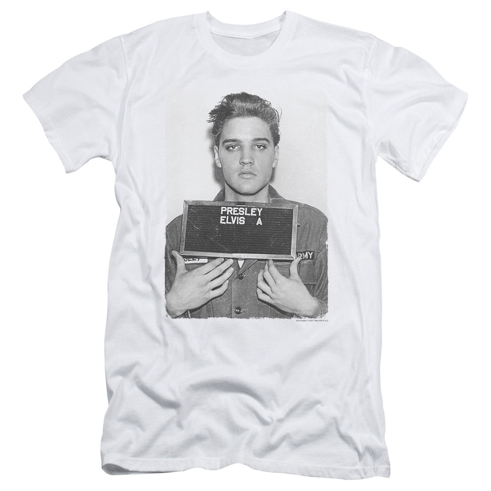 Elvis Presley Army Mug Shot Classic Adult 30/1 T-shirt White - Etsy