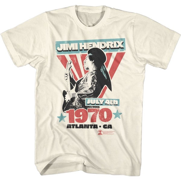 T-shirt Jimi Hendrix Atlanta naturel pour adulte