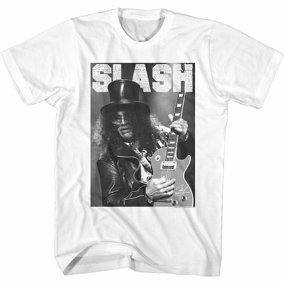Slash Guns N Roses Gray Scale White Adult T-shirt - Etsy