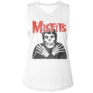 Misfits Crossed Arms Weißes Muskel-Tanktop für Frauen