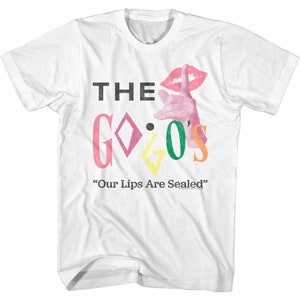 The Go-Go&#39;s Lips Are Sealed White Adult T-Shirt