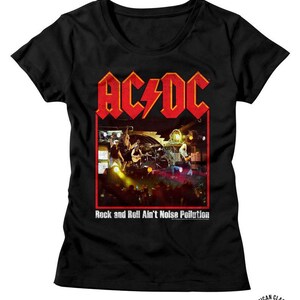 AC/DC Noise Pollution Black Junior Women&#39;s T-Shirt