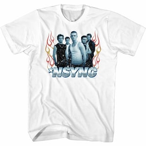 NSYNC Flames T-shirt adulte blanc