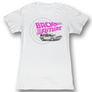 Back to the Future Checkers White Junior Women&#39;s T-Shirt