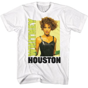 Whitney Houston con guanti Box T-shirt bianca