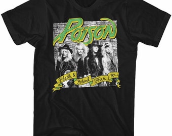Poison Flesh Blood Banner Black Adult T-Shirt