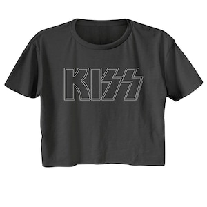 Kiss Outline Smoke Women&#39;s Festival Cali Crop T-Shirt