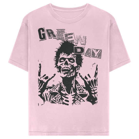 Youth XL Green Day Band T Shirt Tee Black Zipper Flag Coffin