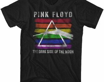 Pink Floyd Rainbow Black Adult T-Shirt