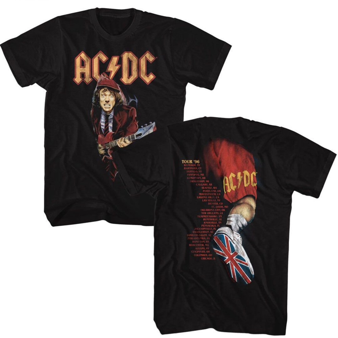 AC/DC Tour 96 Black Adult T-shirt - Etsy
