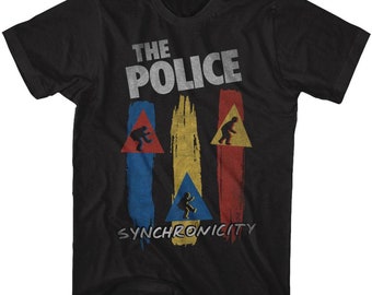 Camiseta preta adulta The Police Synchronicity