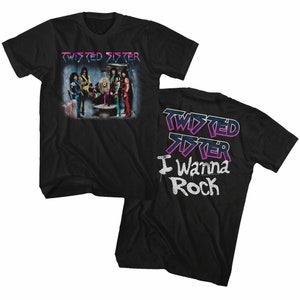 Twisted Sister I Wanna Rock Black Adult T-Shirt
