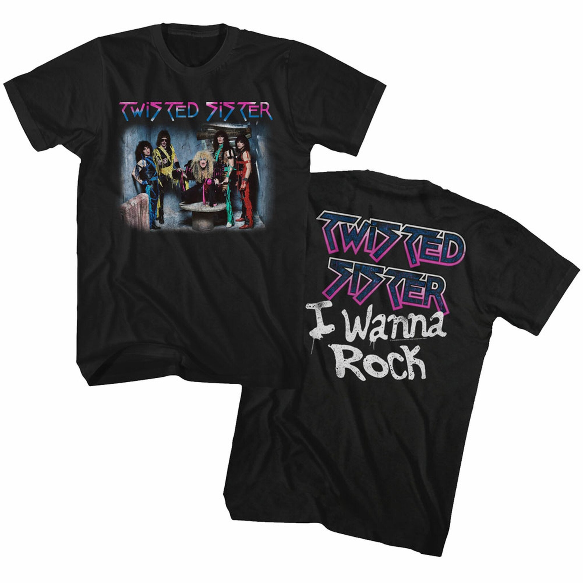 Twisted Sister I Wanna Rock Black Adult T-shirt - Etsy