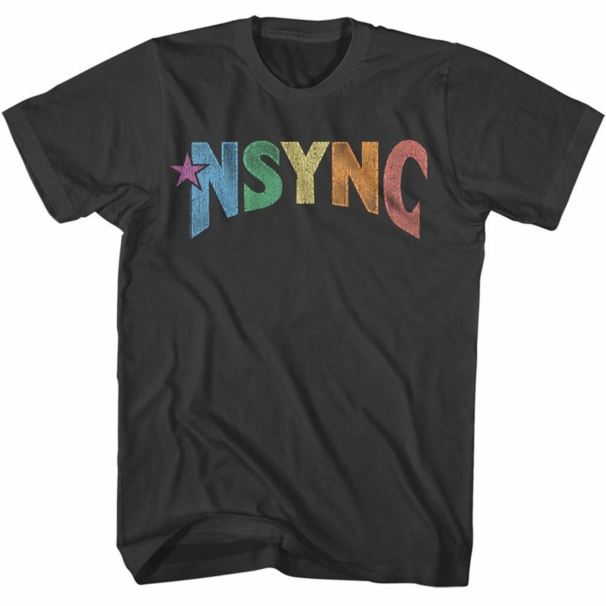 NSYNC Multi Color Logo 2 Smoke Adult T-Shirt