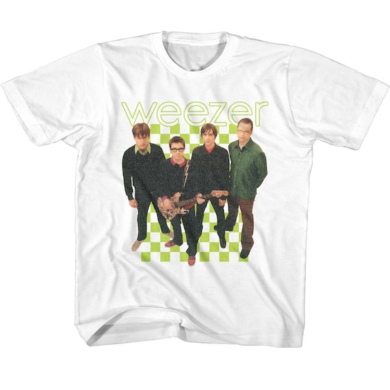 ウィーザー 2001 ラインナップ T シャツ ホワイト ユース T シャツ 