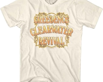 Creedence Clearwater Revival Copper Logo Natural T-Shirt