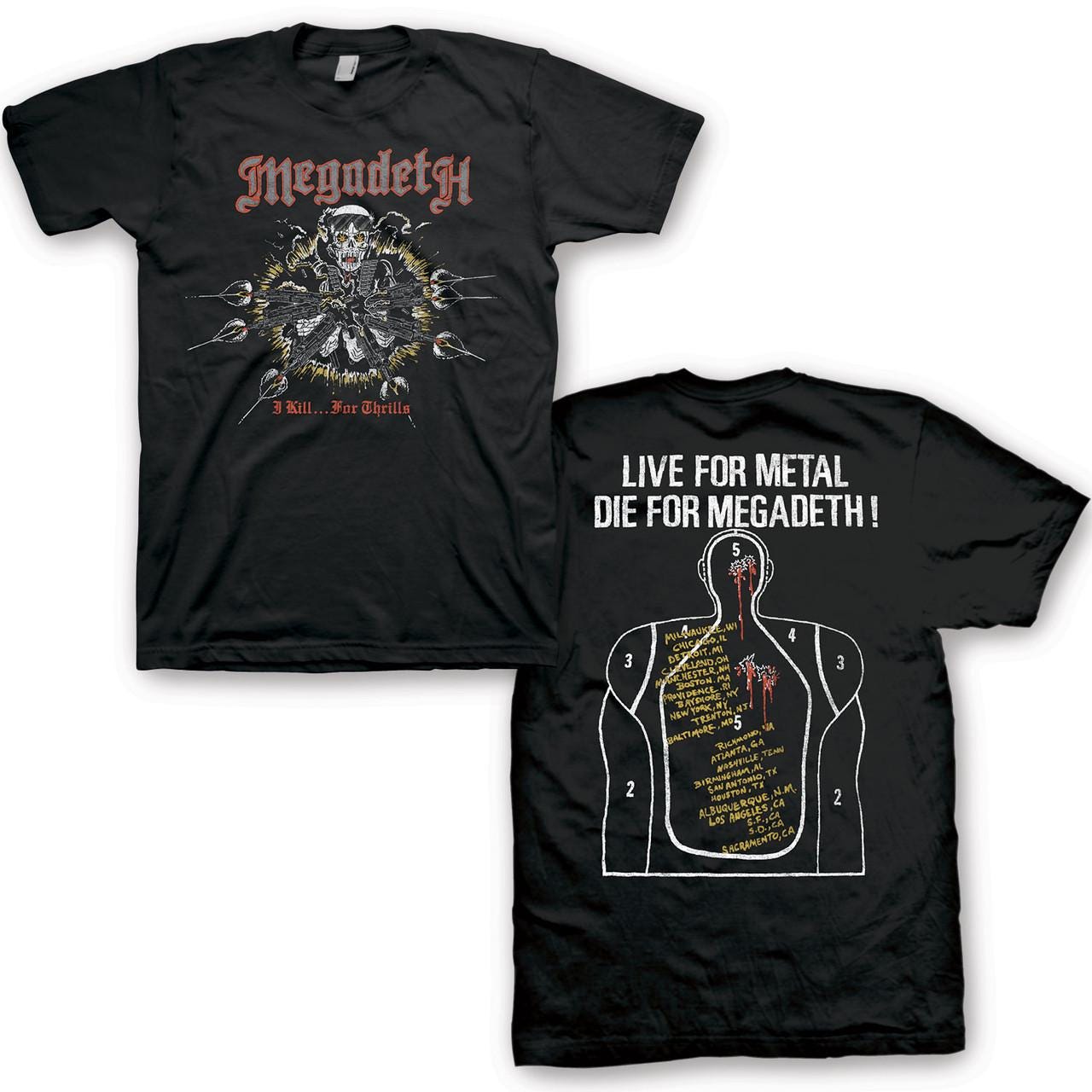 Megadeth T Shirt Rust in Peace 30Th Anniversary Band Logo Nuovo Ufficiale Nero Size S