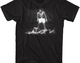 Camiseta clásica negra para adultos Muhammad Ali Ali Over Liston