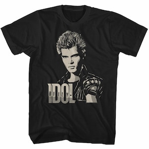 Billy Idol 2 Tone Billy Black Adult T-Shirt