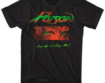 Poison Band T-shirt – Open up and Say Ahh Snake Design