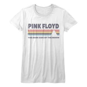 Pink Floyd Dark Side Of The Moon White Junior Women&#39;s T-Shirt