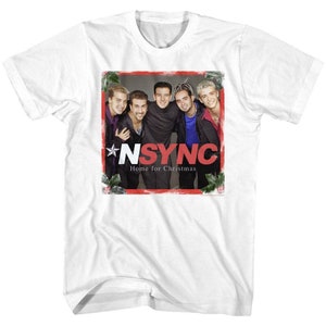 NSYNC Home For Christmas White Adult T-Shirt