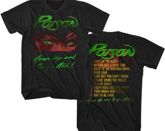 Poison 黒 (open up and Ahh)プリントTシャツ 未開封 Poison 黒 (open