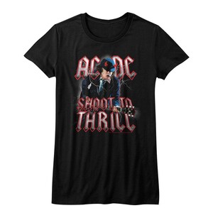 AC/DC Shoot To Thrill Black Junior Women&#39;s T-Shirt